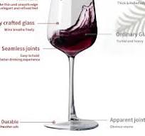 JBHO Hand Blown Italian Style Crystal Bordeaux Wine Glasses - Great Gift  Packaging - Red Wine Glasses Lead-Free Premium Crystal Clear Glass - Set of  ...