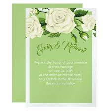 Wedding Invitation Green Roses Invitation Zazzle Com Green Wedding Invitations Wedding Invitations Wedding Party Cards