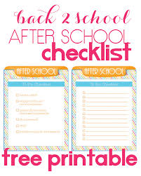 back to school after school checklist