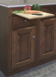 kitchen base cabinet with cutting board