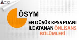 Fakat artık sadece 2 yıllık bölümler yani önlisans bölümleri tyt ile öğrenci alımı yapmakta. Kpss Dusuk Puanlar Ile Atanan Onlisans Bolumleri