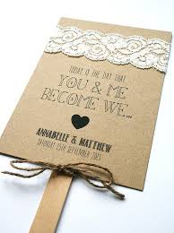 11 Wedding Ceremony Programs That Double As Fans Mywedding Wedding Programs Rustic Wedding Programs Wedding Program Fans