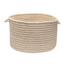 18 Wool Storage Basket Sand Made By Woven Creations Utility Baskets Storage Baskets Natural Wool
