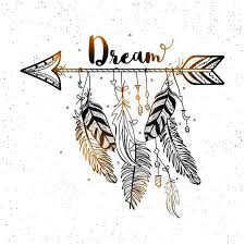 Mooie Achtergrond Van Decoratieve Pijl Met Veren In Boho Stijl Drawing Wallpaper Arrow Background Bullet Journal Inspiration