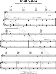 Bjork Oh So Quiet Live Bjork It S Oh So Quiet Sheet Music In Eb Major Transposable Download Print Sheet Music Quiet Sheet