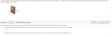 You're a unique snowflake, and no box or formula can capture your awesomeness/uniqueness. Solved The Base Of A Ladder Is 3 Horizontal Feet From The Chegg Com