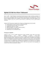 Agilian 2 0 Service Pack 1 Released Visual Paradigm