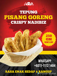 Pisang goreng yang memiliki rasa manis, serta gurih ini memiliki tekstur luar yang krispi sehingga menggugah selera masyarakat. Nak Menikmati Pisang Tepung Pisang Goreng Crispy Nadibiz Facebook