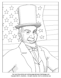 Coloring pages butterfly and flower. Abraham Lincoln Color Page