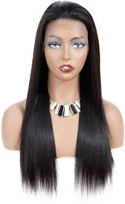 Loviness 360 Lace Front Human Hair Wigs Straight With Baby Hair #1B Black  150% Density Lace Frontal Glueless Straight Wig for Black Women Pre  Plucked(20 inches) : Amazon.ca: Beauty & Personal Care
