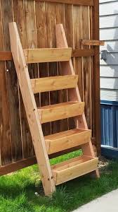 Build A Cedar Vertical Tiered Ladder Garden Planter Free And Easy Diy Project And Furniture Plans Garden Planters Diy Vertical Garden Diy Diy Planters