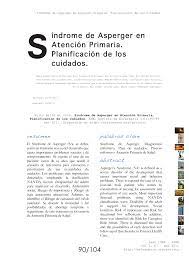Niños con síndrome de asperger. Pdf Sindrome De Asperger En Atencion Primaria Planificacion De Los Cuidados