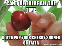 Cherries) cereza {f} financial support to take old soft fruit and cherry plantations out of production in the event of prolonged supply surpluses. Pop The Cherry Dictionary Com