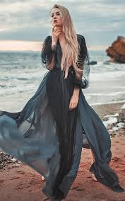 Plus size caftan with sleeves full length beachwear kaftan maxi dress for women. 24 Black Wedding Dresses With Edgy Elegance
