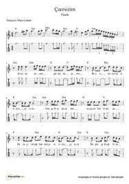 caresizim gitar nota tab gitaregitim net gitar dersleri pop muzik sarkilar
