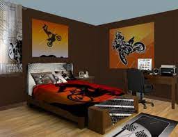 Pin By Shay Gibbons On Kids Stuff Dirt Bike Bedroom Bike Room Motocross Bedroom