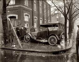 Shorpy Historical Photo Archive Slippery When Wet 1921 Photo Antique Cars Car Crash
