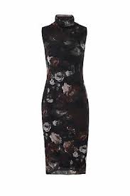 Fuzzi Women S Dress Black Size Large L Sheath Mesh Mock Neck Floral 475 910 Fashion Clothing S In 2020 Sleeveless Floral Dress Clothes For Women Lace Shift Dress
