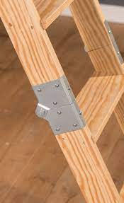 The Stira Wraparound Hinge Clamps To 3 Sides Of The Ladder The Fold Between The Bottom And Middle Sections Of A Folding Attic Stairs Loft Ladder Attic Ladder