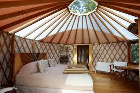 Since they're circular, they maximize interior square footage while using relatively few construction materials. Yurts Patagonia Camp