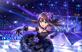 Belle was a red head and cinderella had brown hair. Annin Doufu Brown Hair Dress Green Eyes Idolmaster Idolmaster Cinderella Girls Idolmaster Cinderella Girls Starlight Stage Long Hair Shibuya Rin Konachan Com Konachan Com Anime Wallpapers