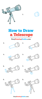 Telescope Drawing Lesson Free Online Drawing Tutorial For Kids Get The Free Printable Step By Step D Drawing Tutorial Easy Drawing Tutorial Telescope Drawing