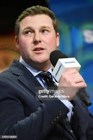 Caroline Basarab and Keith Maxwell speak during the SiriusXM Town... News  Photo