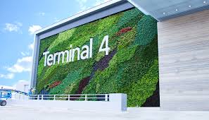 In addition to information systems, arup's façade designers collaborated closely with saa architects to deliver the technical and engineering design for the exterior building envelope and the metal roof for the terminal. Changi Airport Terminal 4 Green Wall