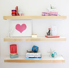 This wall shelf has a clean design and has discreet and almost invisible mounting. Diy Ikea Hack Floating Shelves Color Block A Bubbly Life