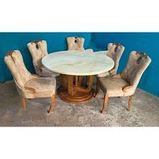 At lowe's, we have a variety of dining room sets, ranging in seating capacity, style and more. 5 Seater Wooden Round Dining Room Table Rs 38000 Set Bhagyoday Furniture Id 22408321897