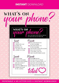Excited To Share This Item From My Etsy Shop What S On Your Phone Bachelorette Party Awesome Bachelorette Party Bachelorette Party Games Bachelorette Party