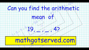 Al2 Sequences And Series Finding The Arithmetic Mean Mathgotserved Vtext Youtube