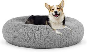 Read my review on 7 of the best calming beds for dogs to buy in 6. Amazon Com The Dog S Bed Sound Sleep Donut Dog Bed Med Silver Grey Plush Removable Cover Premium Calming Nest Bed Donut Dog Bed Grey Dog Bed Cool Dog Beds