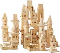 Building Block Fao Schwarz 150 Piece Wood Castle Set Wooden Castle Wooden Building Blocks Wooden Buildings