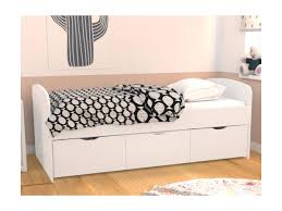 Schau dir unsere auswahl an bett schubladen an, um die tollsten einzigartigen oder spezialgefertigten handgemachten stücke aus unseren shops für haus & wohnen zu finden. Bett Louane 3 Schubladen 90 X 190 Cm Weiss Kaufen Bei Kauf Unique De