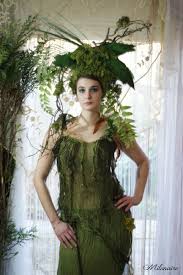 Robe Haut Top Jupe Vert Coiffe Headdress Feuillage Autres Mode Par Milunaire Jupes Vertes Vetements De Fee Mode Florale