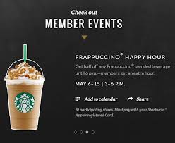 Starbucks Happy Hour 2016 Half Off Any Frappuccino May 6 15 Starbucks Secret Menu