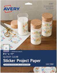 We did not find results for: Amazon Com Avery Printable Sticker Paper Glossy Clear 8 5 X 11 Laser Inkjet Printers 7 Sheets 4397 Office Products