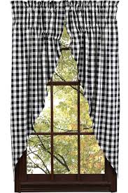 Black And Tan Buffalo Check Curtains Buffalo Black Check Prairie Curtain Set Rustic Curtains Buffalo Check Curtains Check Curtains