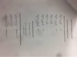 Unlike partial derivatives, the total derivative approximates the function with respect to all of its arguments, not just a single one. Calculus Formula Sheet Rules For Differentiation D Chegg Com