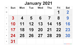 January 2021 Printable Calendar Free Premium In 2020 Calendar Printables Printable Calendar Template Free Printable Calendar