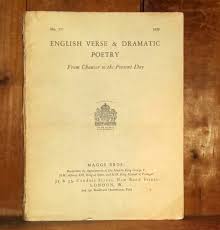 We did not find results for: Maggs Brothers English Verse Dramatic Poetry From Chaucer To The Present Day Catalogue 517 Good Soft Cover 1929 Novelty Shop Used Rare Books