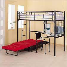 Check spelling or type a new query. Coaster Max Twin Over Futon Metal Bunk Bed With Desk In Black Finish Loft Bunk Beds Bunk Bed With Desk Bunk Bed Designs