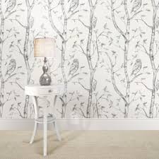 Birch Tree Peel And Stick Wallpaper Wallpops Nuwallpaper Woods Peel Stick Wallpaper In Grey Birch Tree Wallpaper Wood Wallpaper Grey Wood