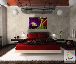 ديكورات دهانات حوائط غرف نوم باللون الأحمر Bedroom Design Home Decor Bedroom Decor