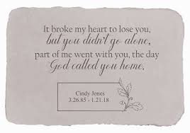 Check out our personalized garden stone selection for the very best in unique or custom, handmade pieces from our home & living shops. It Broke My Heart Personalized Memorial Garden Stone