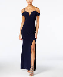 City Studios Juniors Off The Shoulder Gown Reviews Dresses Juniors Macy S Junior Dresses Review Dresses Navy Blue Formal Dress