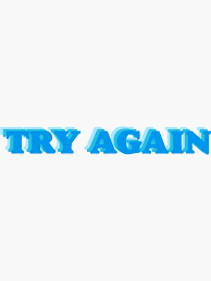 Try Again Blue Retro Aesthetic Lettering Design Sticker By Lexie Pitzen Lettering Design Retro Aesthetic Baby Blue Aesthetic