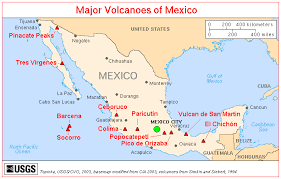 Map Of Major Volcanoes Of Mexico Volcano Wonders Of The World Mexico Volcano