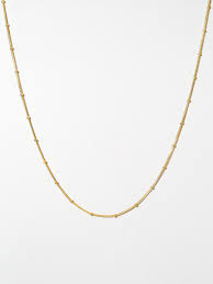 If you'd find the measurement without handling a chain, use a mathematical equation. Small Ball Chain Necklace Ana Gold Ana Luisa Jewelry
